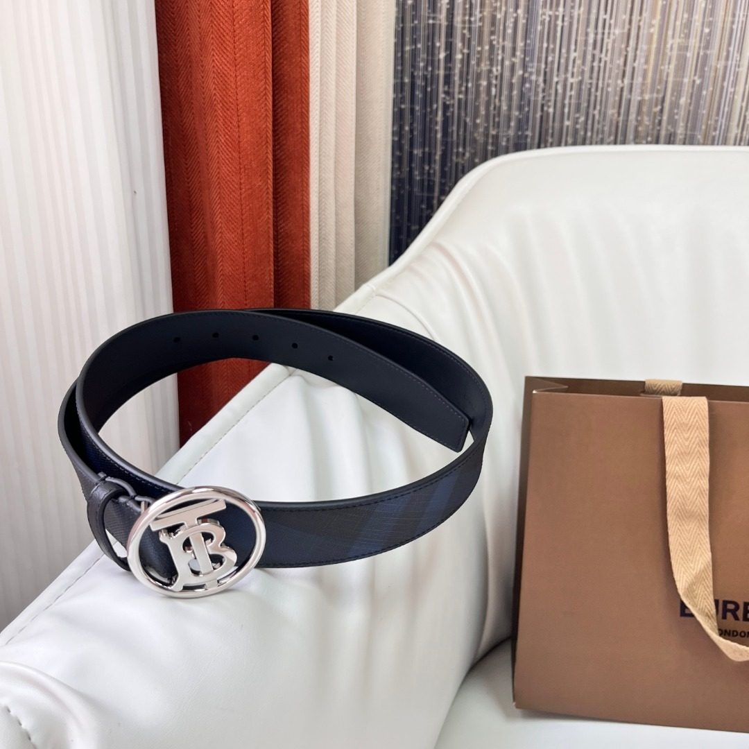 Burberry TB Logo Leather Belt