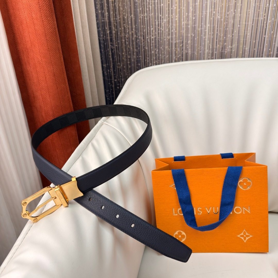 Louis Vuitton Damier Graphite Leather Belt
