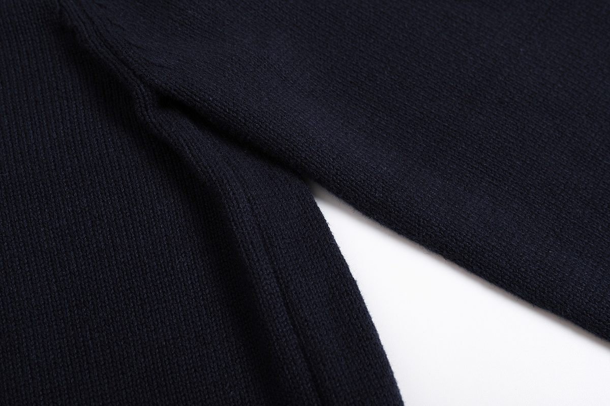 Louis Vuitton Black Crewneck Sweater with Buttons