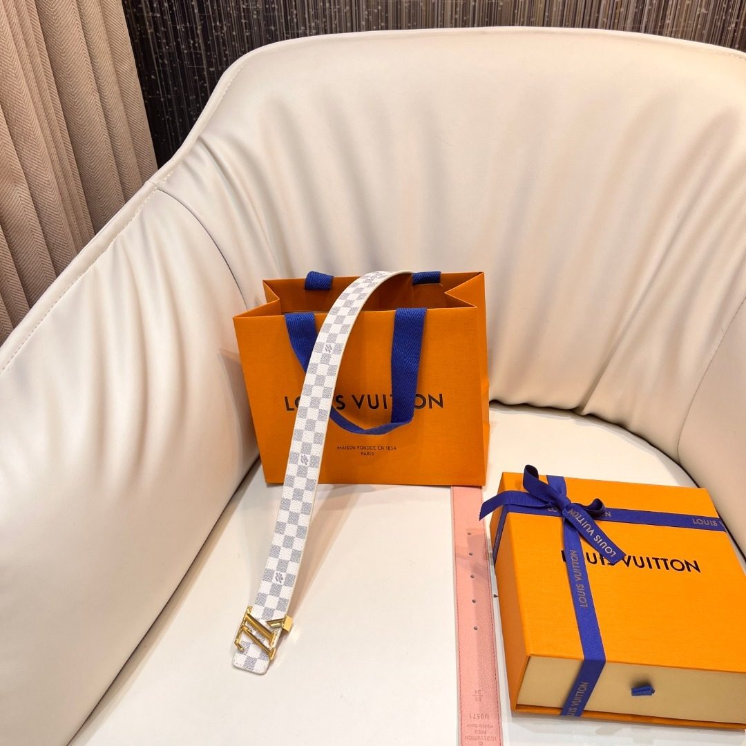 Louis Vuitton Damier Azur Canvas Belt