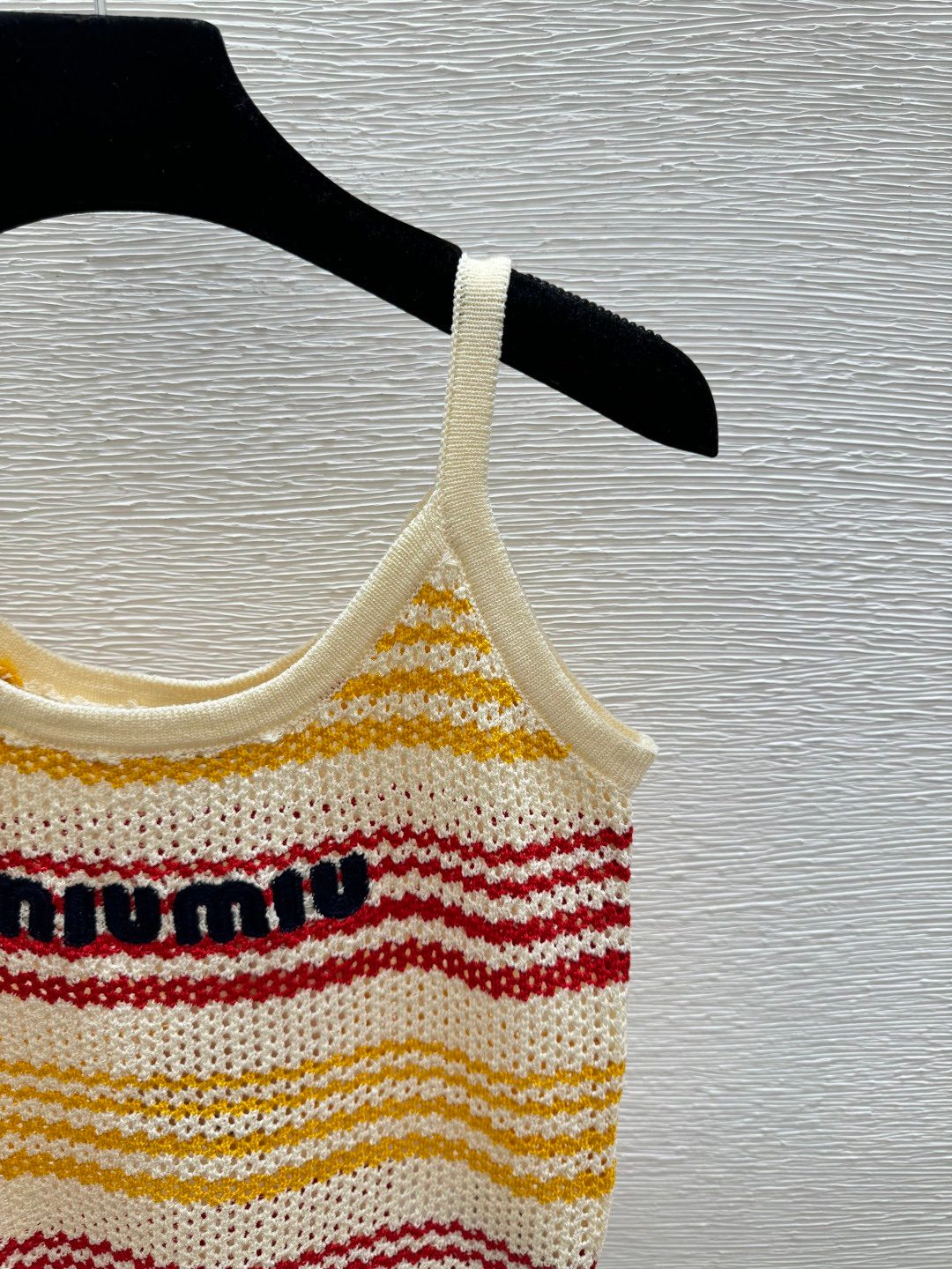 Striped Knit Tank Top with Logo