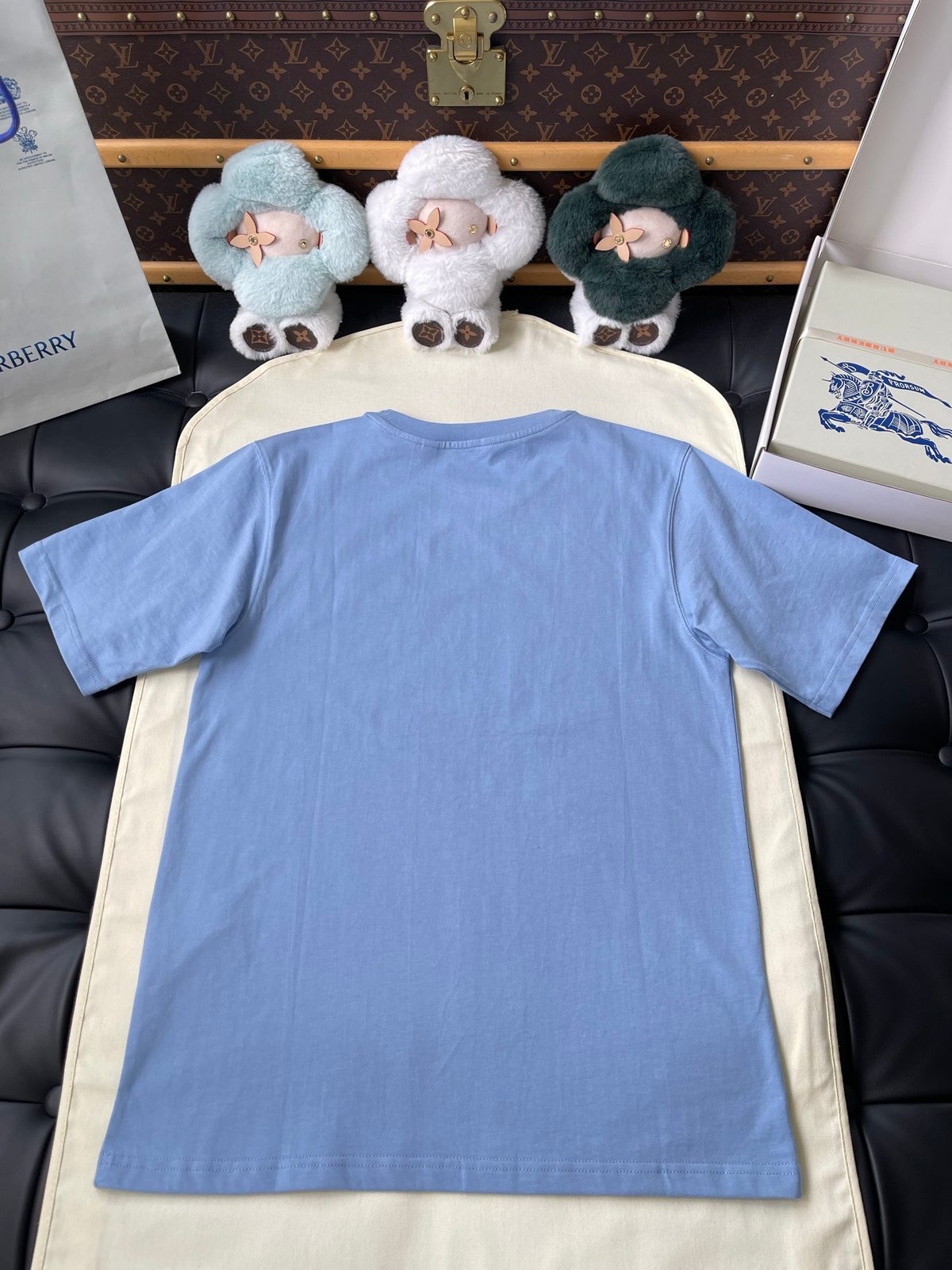 Burberry Light Blue Crewneck T-Shirt