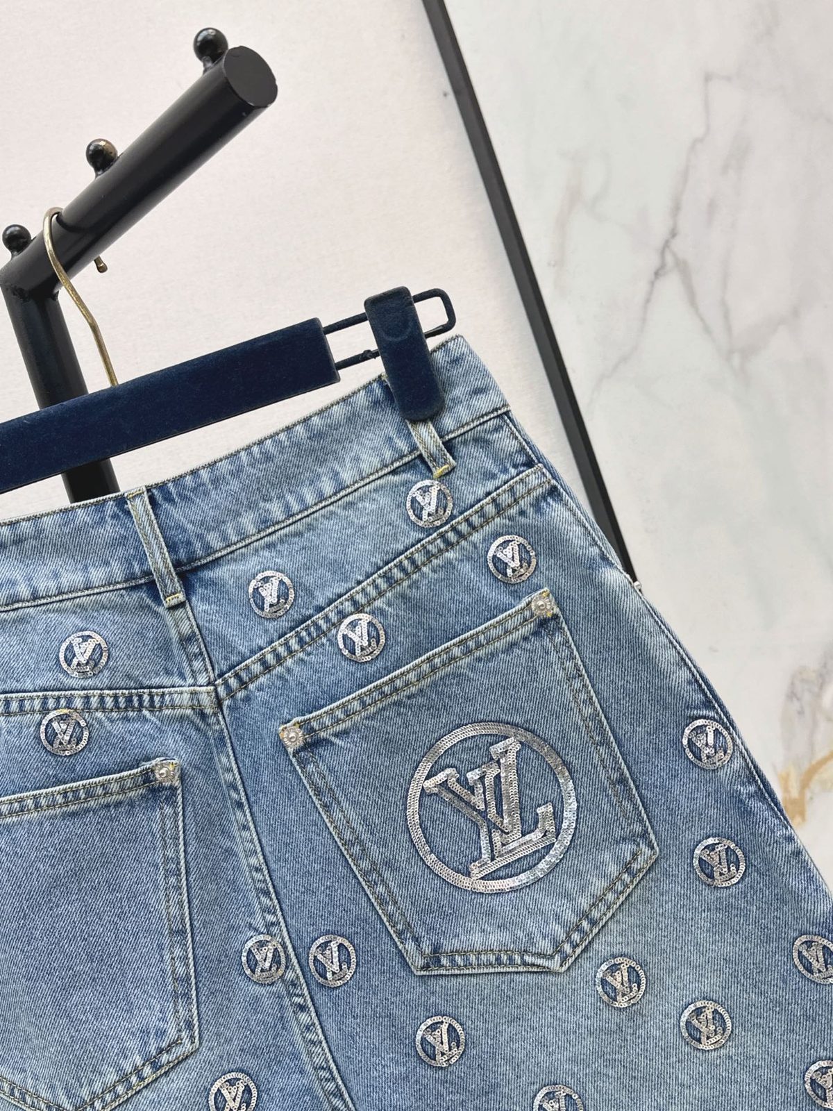 Louis Vuitton Monogram Denim Shorts