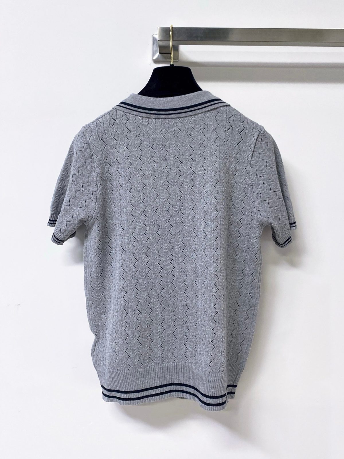 Miu Miu Textured Knit Polo Shirt
