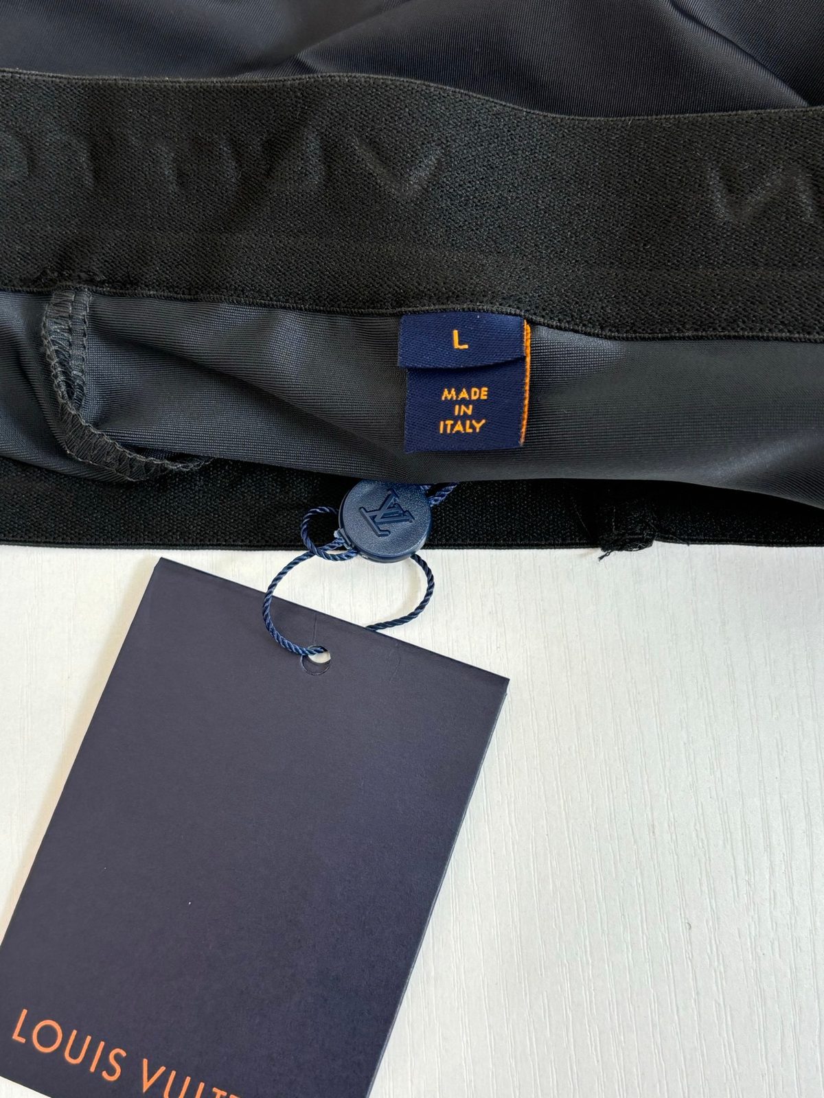 Louis Vuitton Navy Pleated Athletic Shorts
