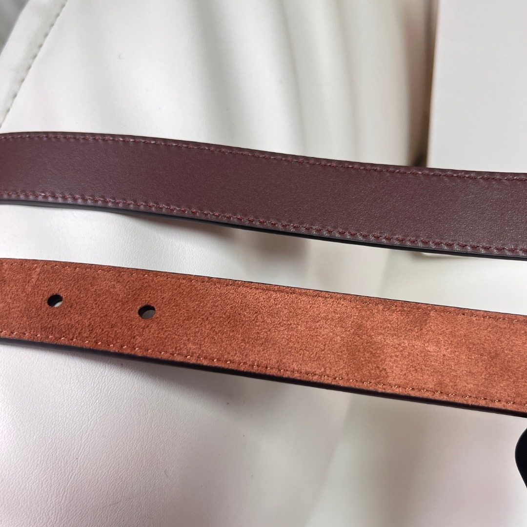 Prada Suede Leather Belt with Gold Buckle