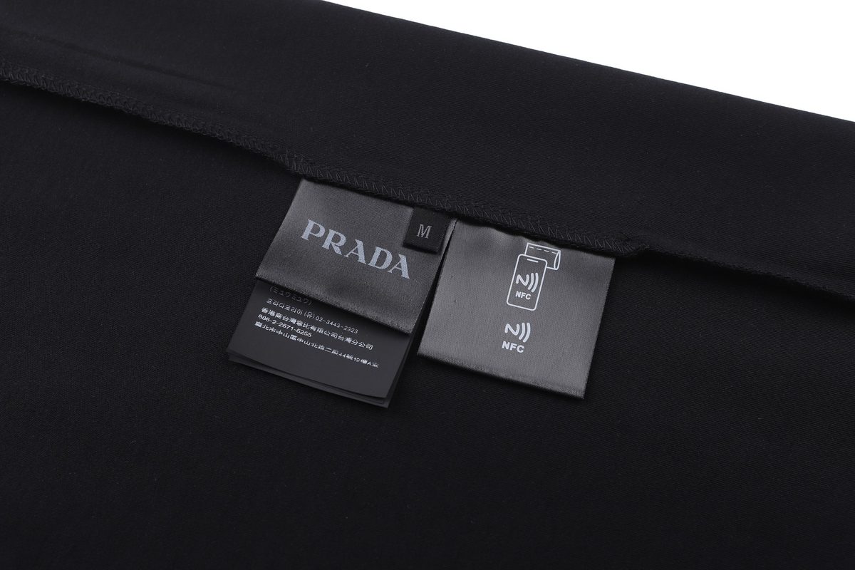 Prada Triangle Logo Black T-Shirt