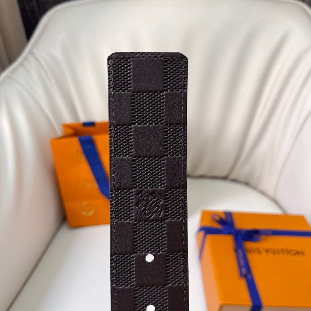 Louis Vuitton Damier Ebene Leather Belt