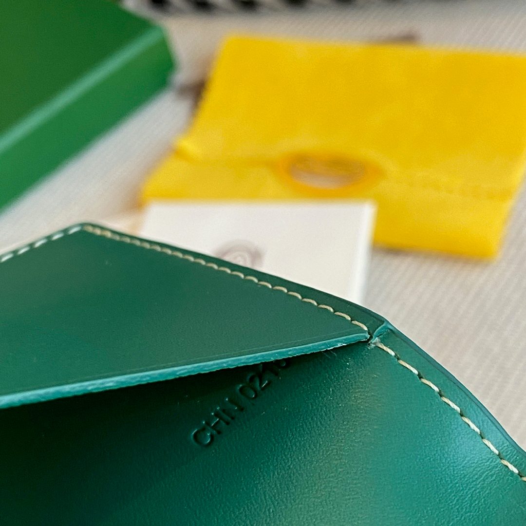 Goyard Bifold Leather Wallet Turquoise