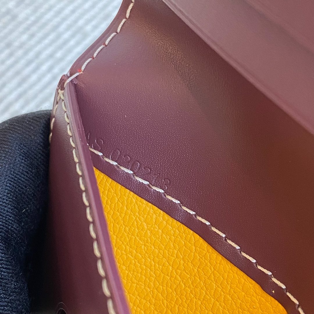Coyard Leather Card Holder Wallet Burgundy