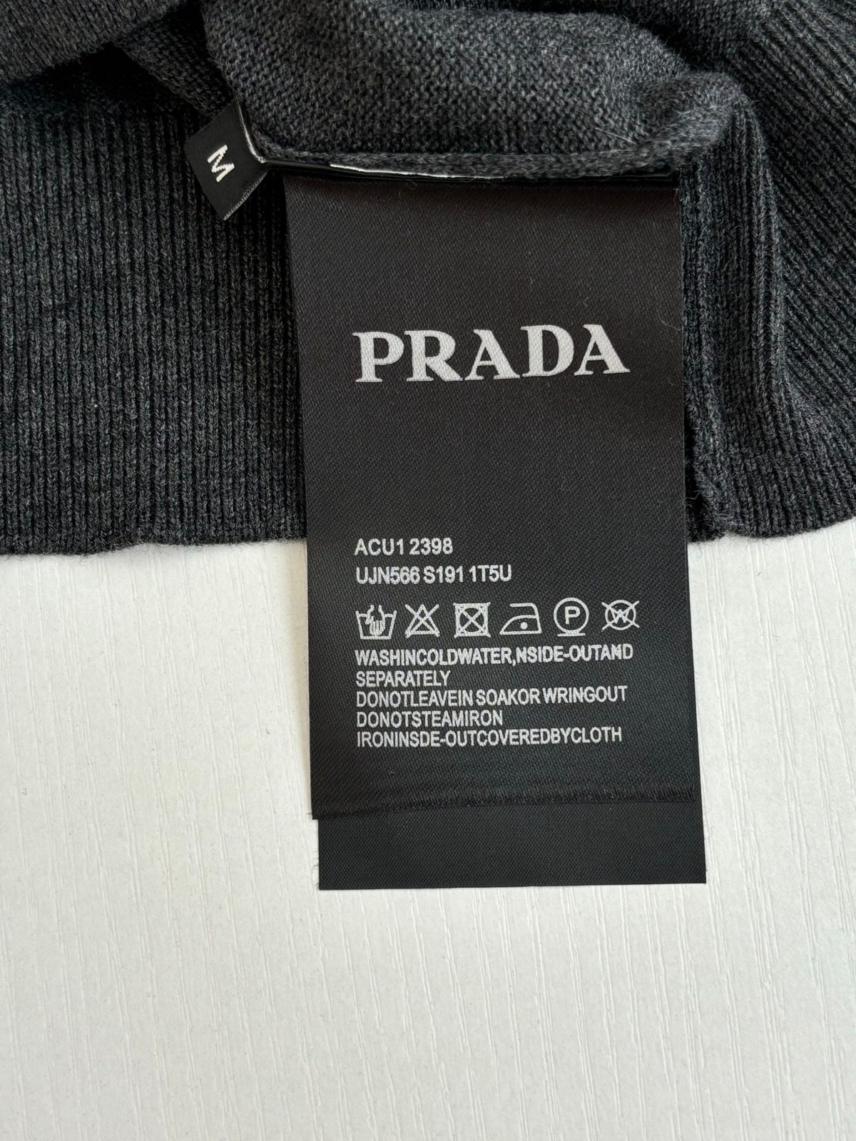 Prada Charcoal Wool Crewneck Sweater