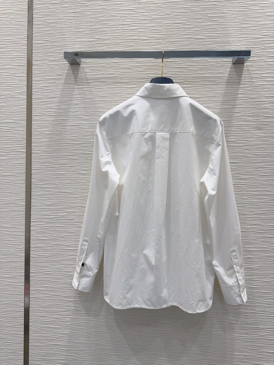 White Cotton Button-Up Dress Shirt