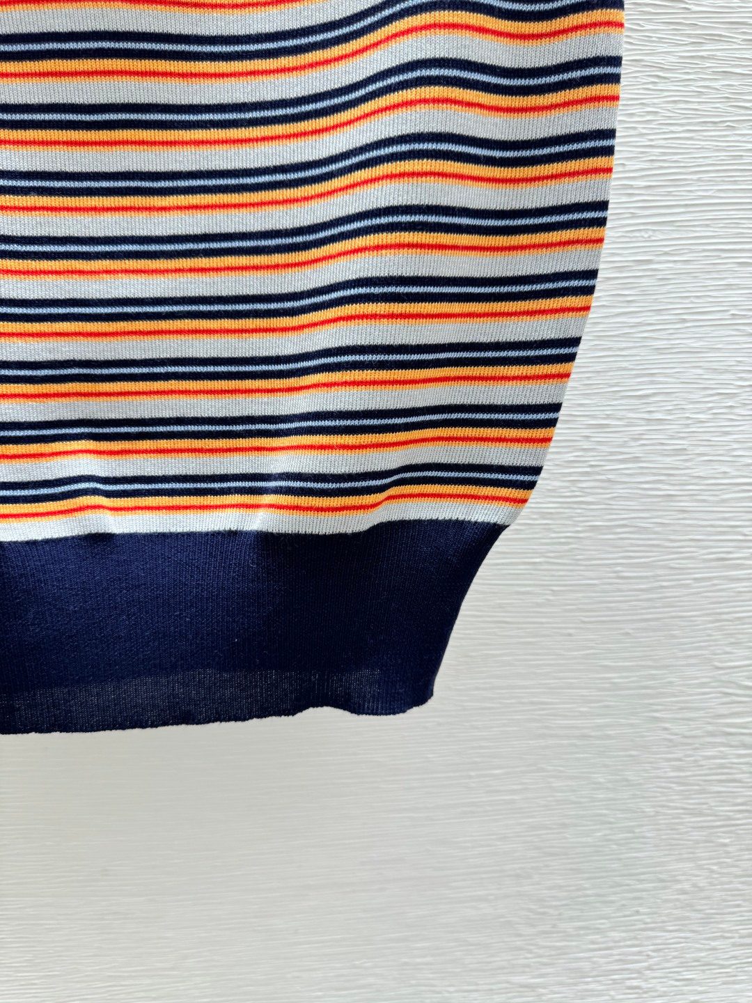 Miu Miu Striped Wool Blend V-Neck Vest
