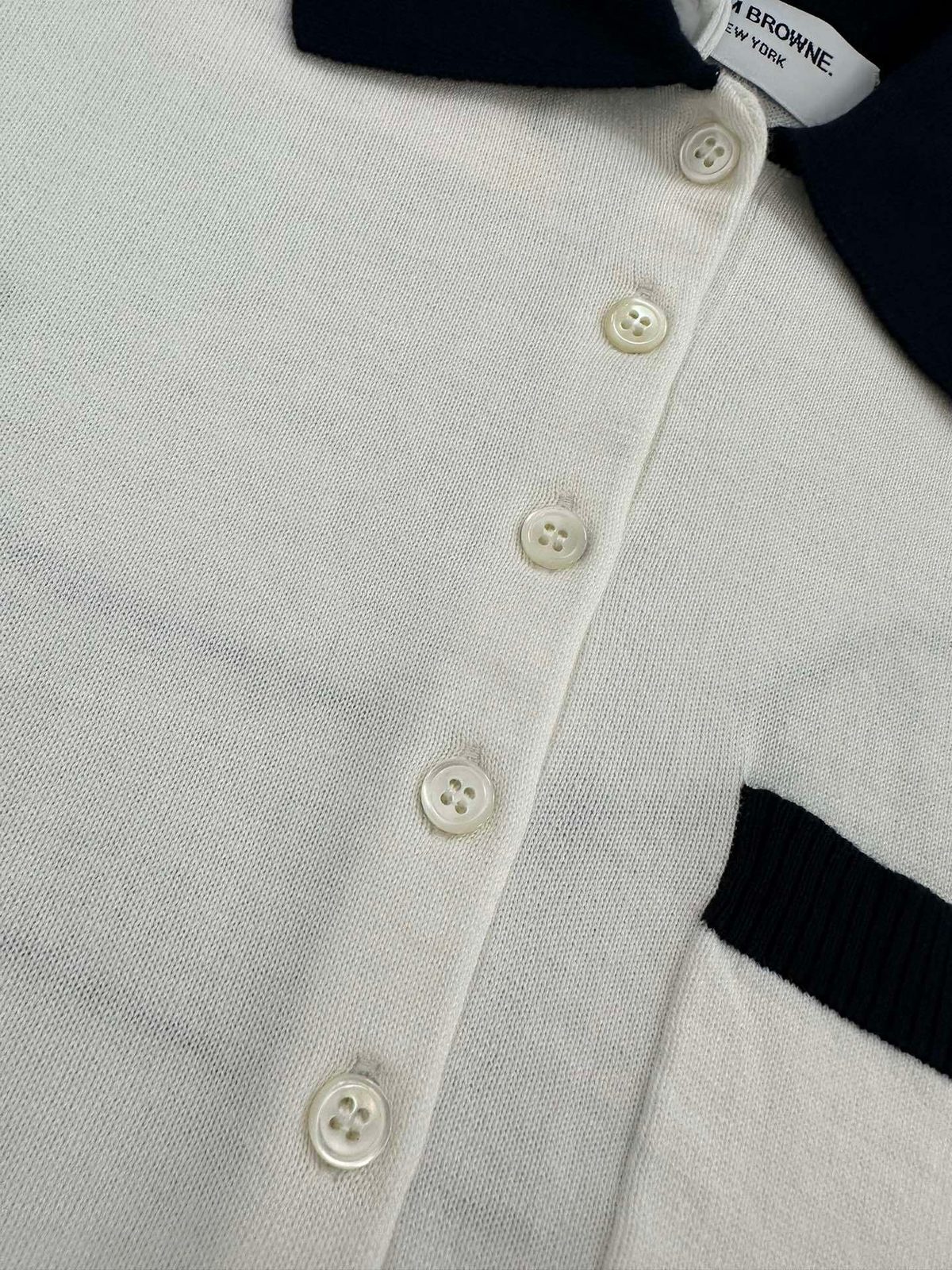 Thom Browne Cream Wool Cardigan