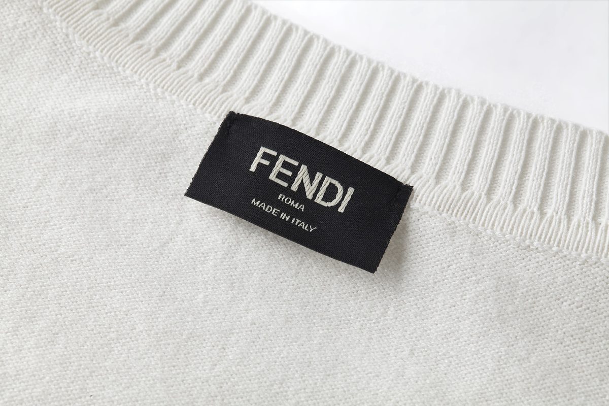 Fendi Double Embroidered Crewneck Sweater