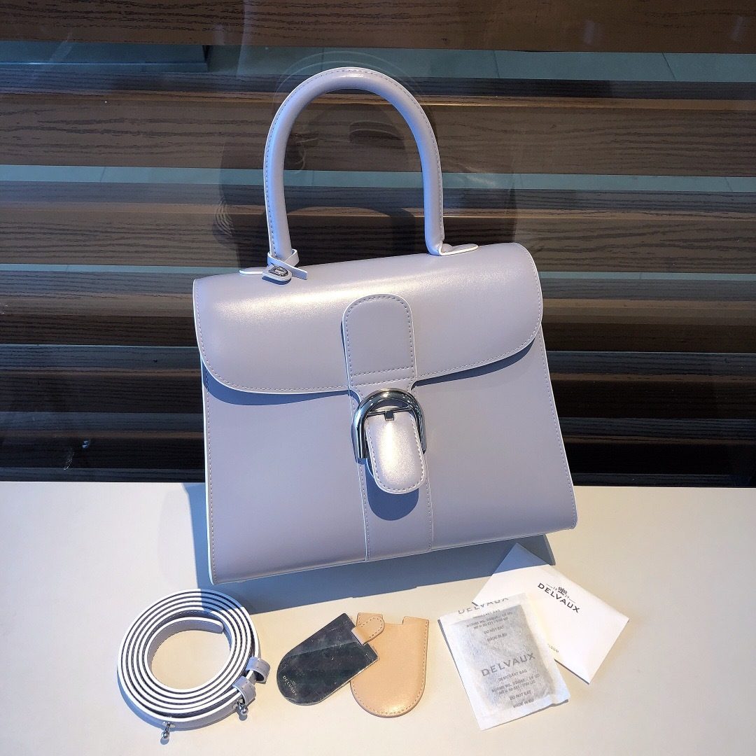 Delvaux Brillant Top Handle Bag White