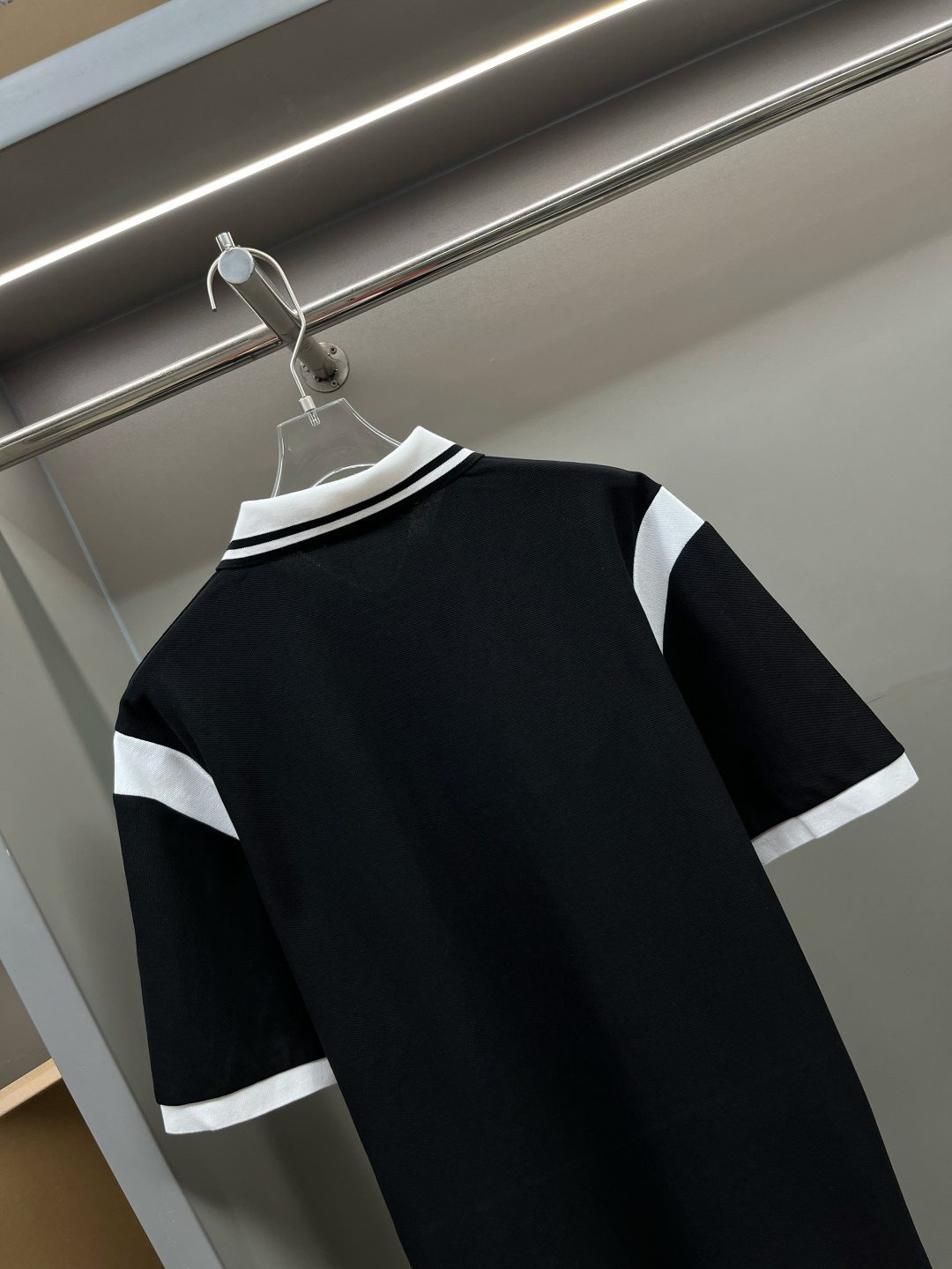 Gucci Black Polo Shirt with White Trim