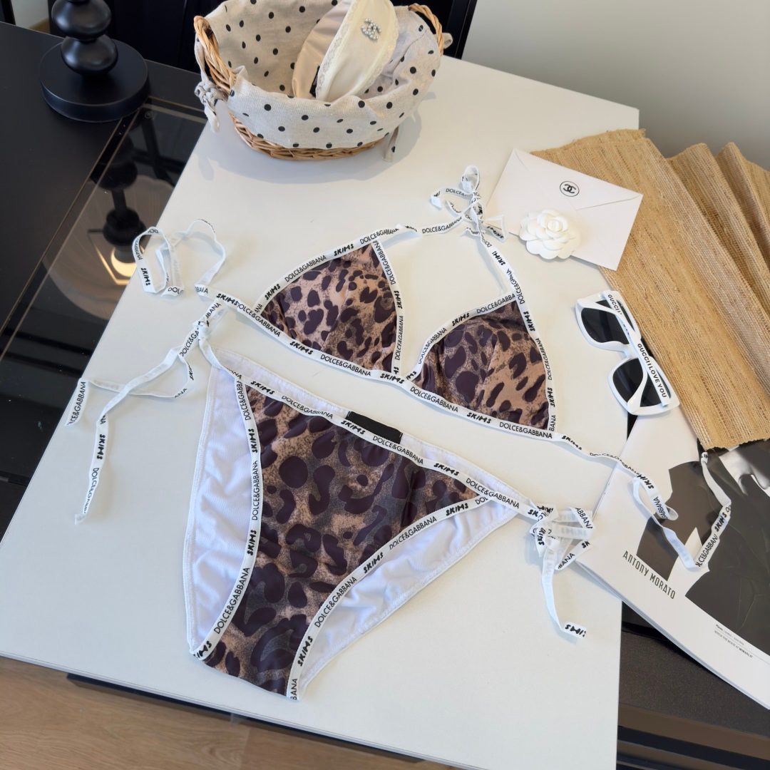 Dolce & Gabbana Leopard Print Bikini Set