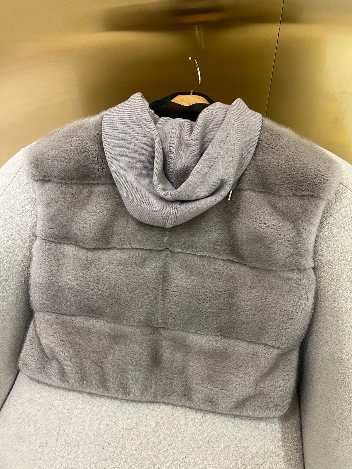 Luxury Wool Blend Hooded Puffer Vest