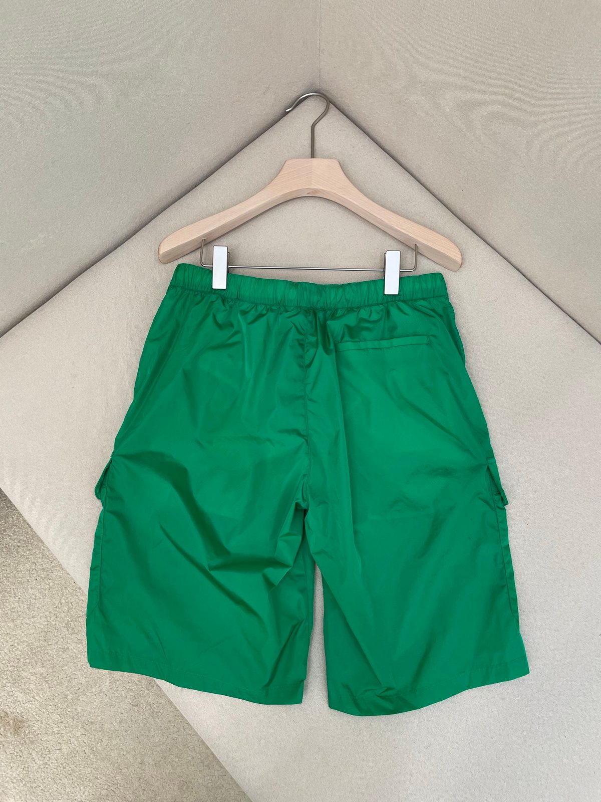 Prada Green Nylon Cargo Shorts