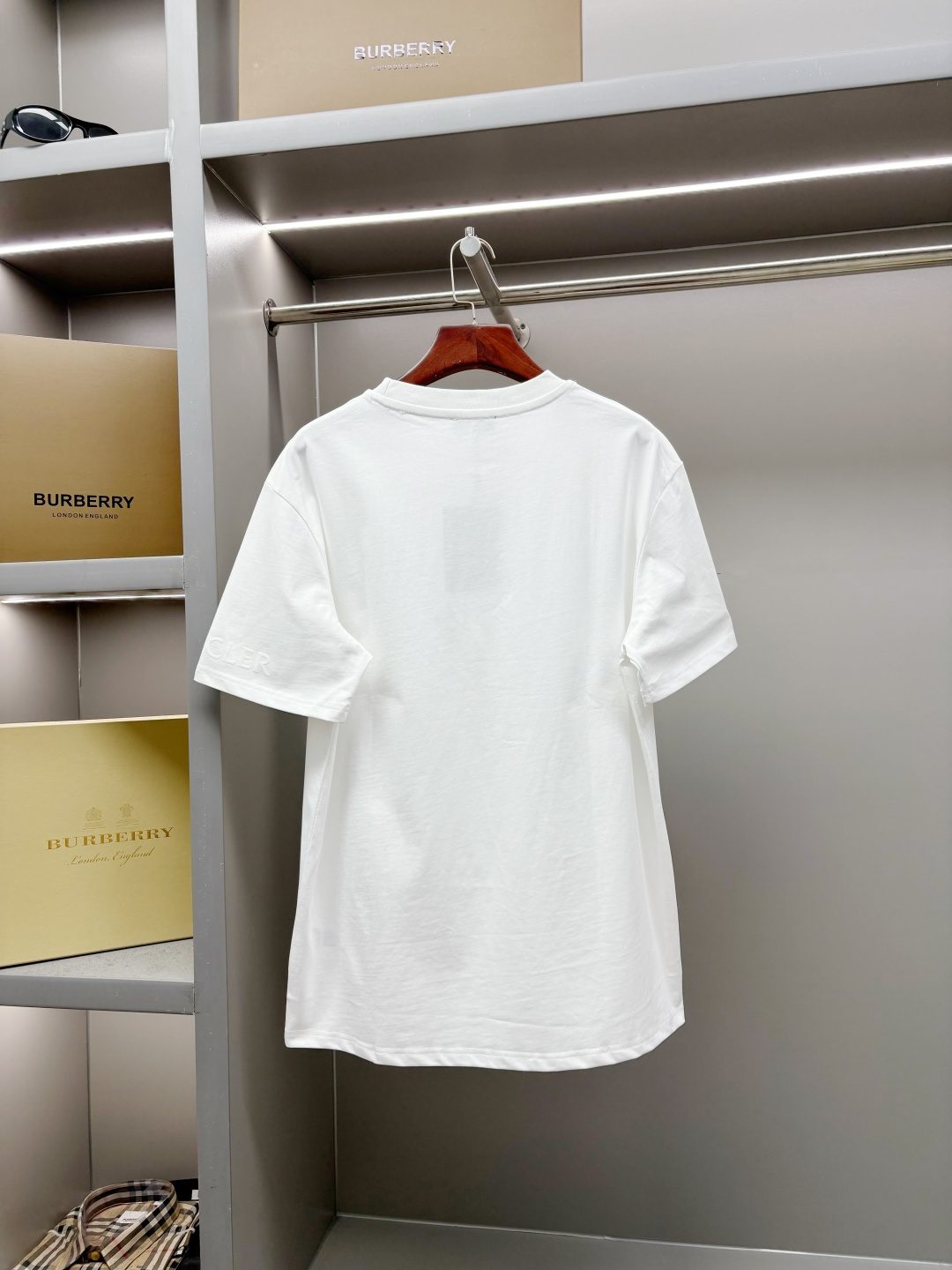 Burberry Embroidered Logo White T-Shirt