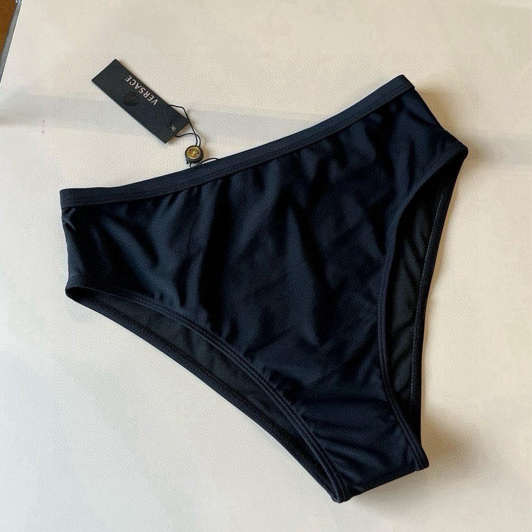 Versace Black Two-Piece Swim Set