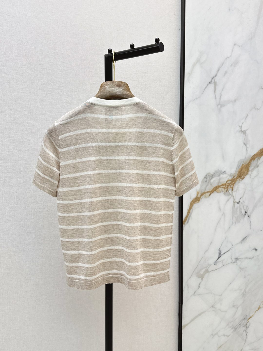 Striped Linen Crewneck T-Shirt