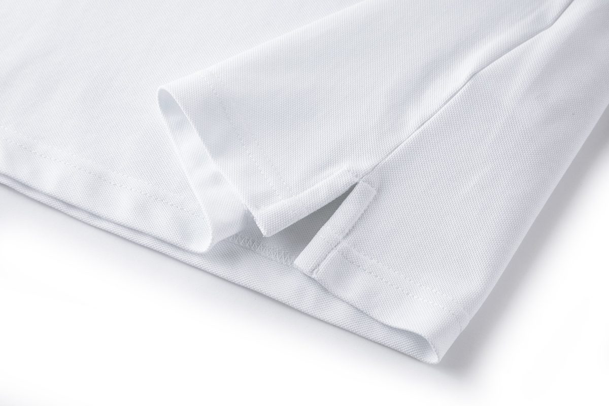 Prada Steel Logo Polo Shirt White