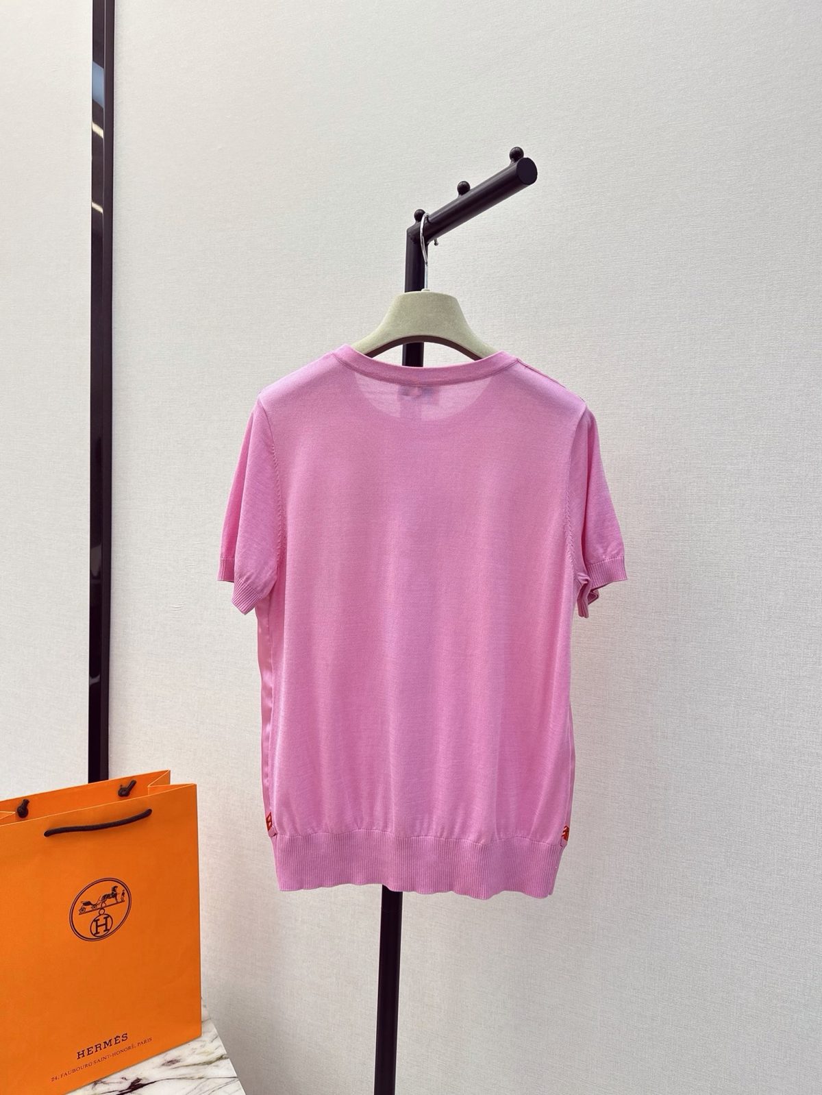Hermès Pink Cashmere Knit T-Shirt