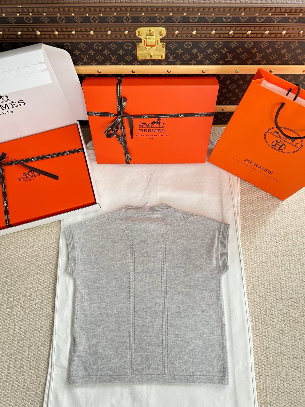 Hermès Grey Crewneck Sweater