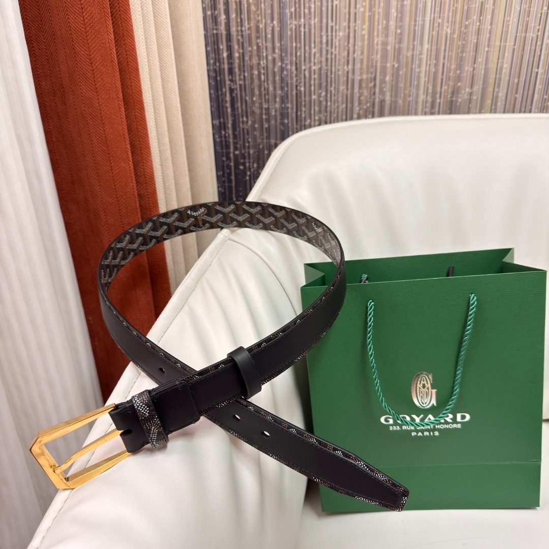 Goyard Monogram Canvas Leather Belt