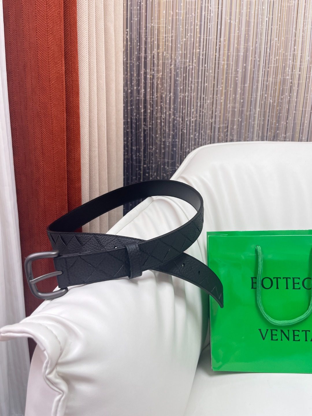 Bottega Veneta Intrecciato Leather Belt