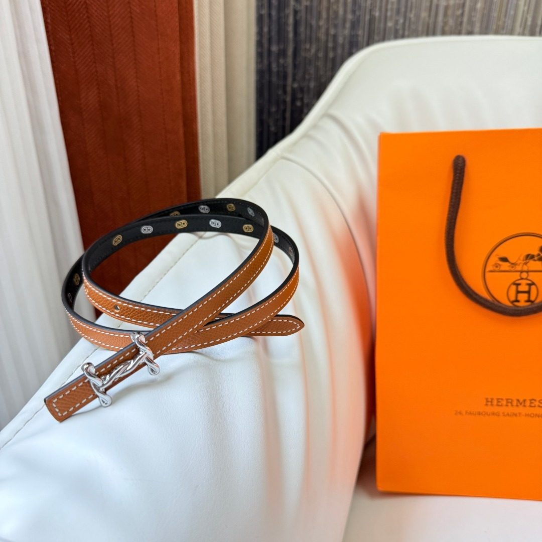 Hermès Reversible Leather Strap Belt