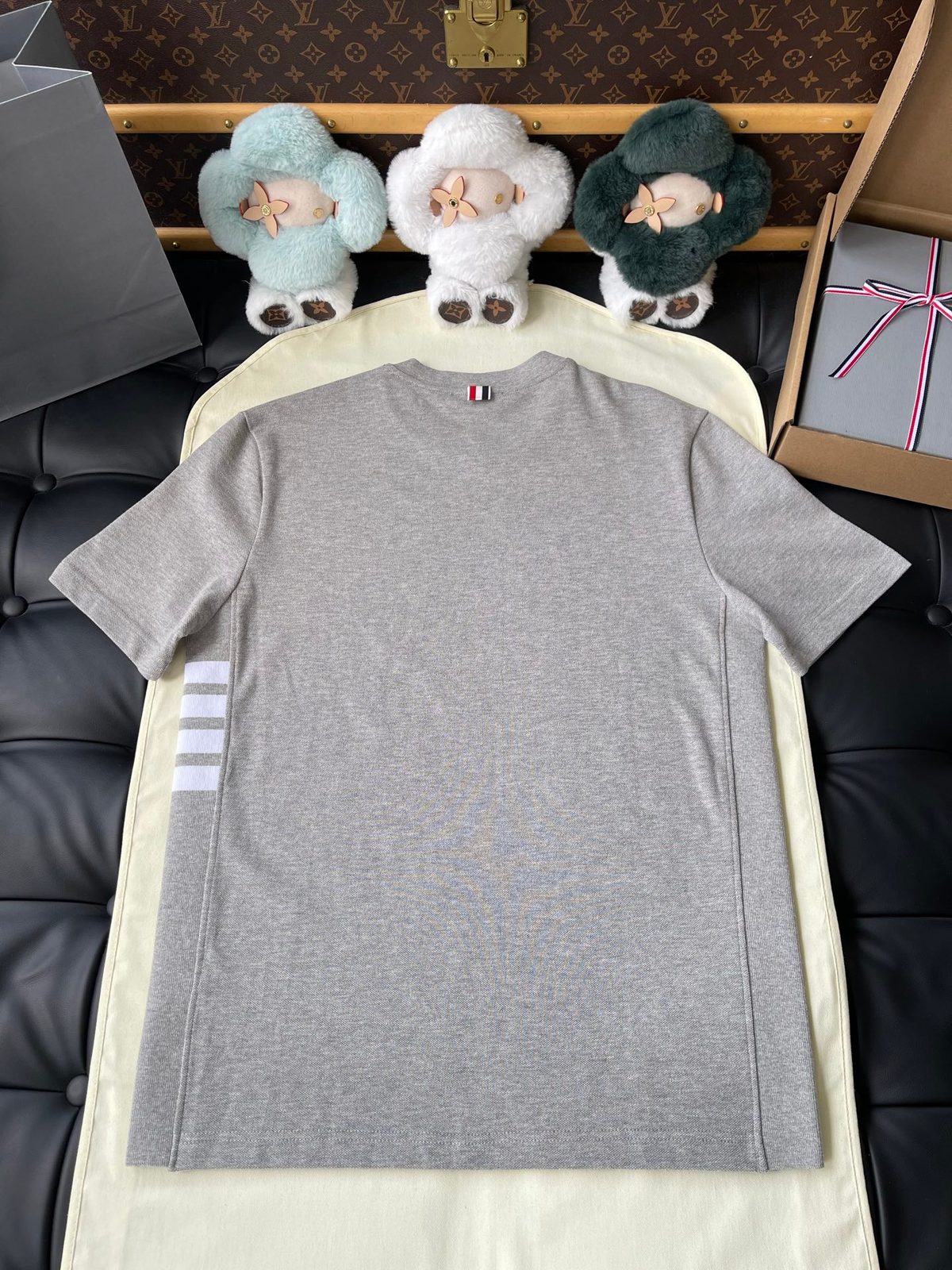 Thom Browne Gray Crewneck T-Shirt