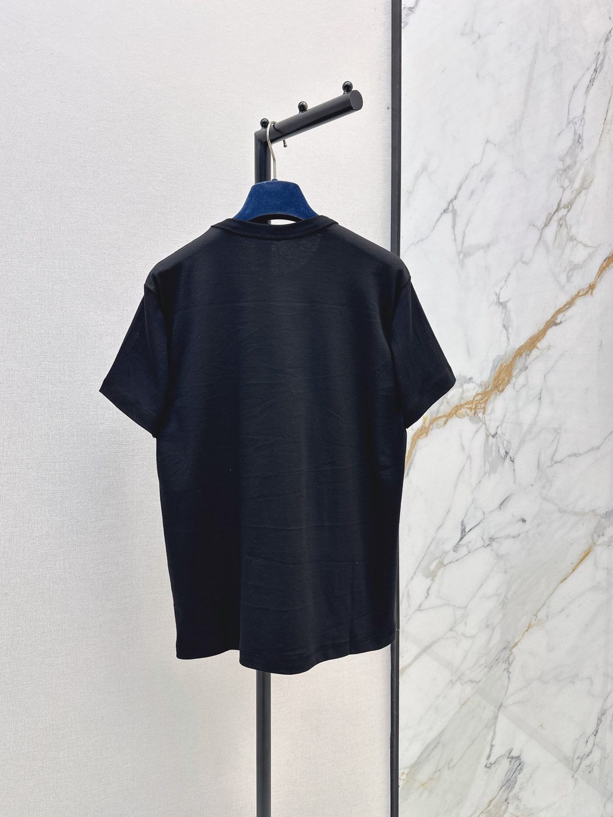 Black Floral Graphic Cotton T-Shirt