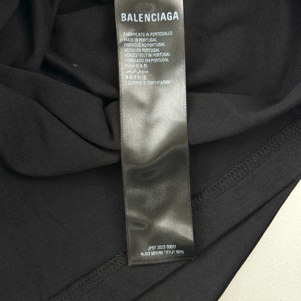 Balenciaga Reflective Logo Black T-Shirt
