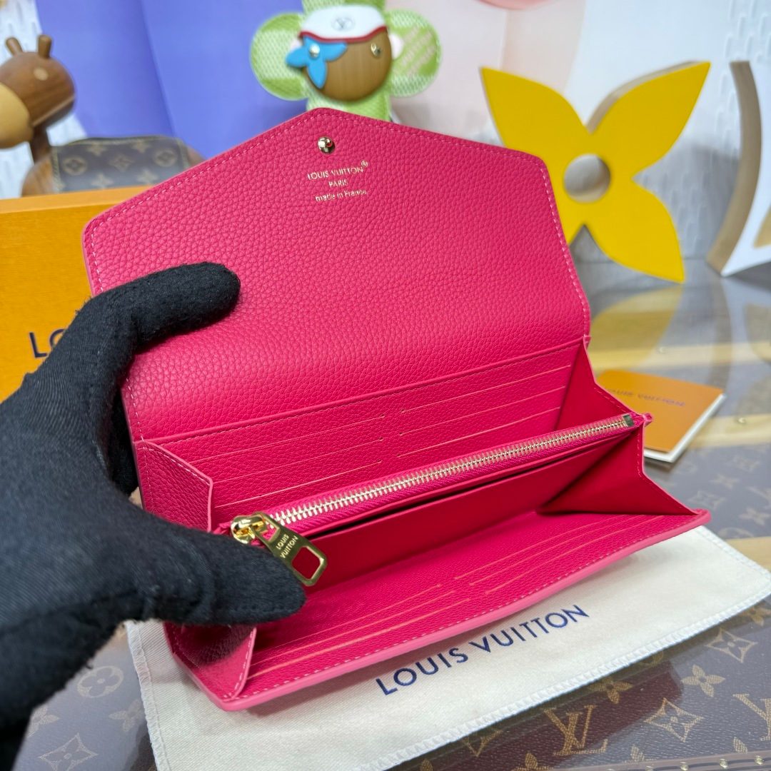Louis Vuitton Monogram Leather Wallet Pink