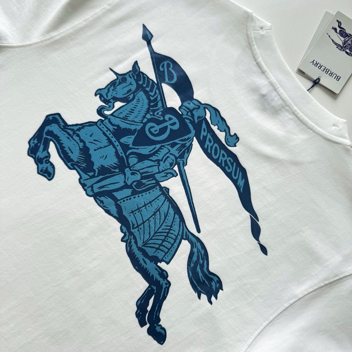 Burberry Equestrian Graphic Cotton T-Shirt