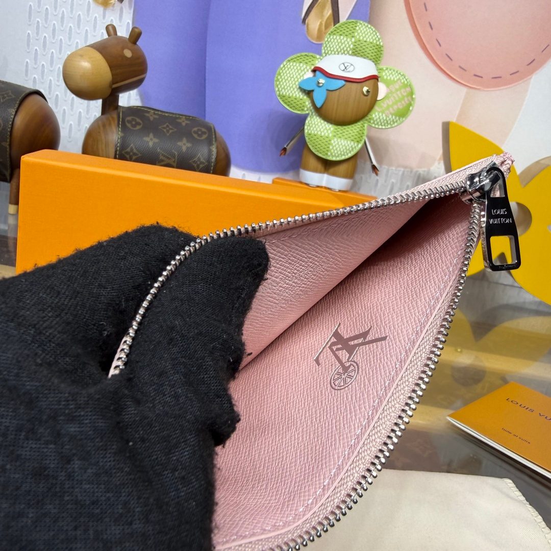 Louis Vuitton Epi Leather Zippered Wallet Pink