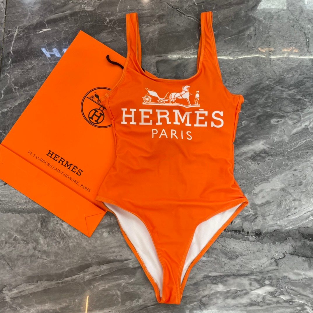 Hermès Paris Orange Swimsuit