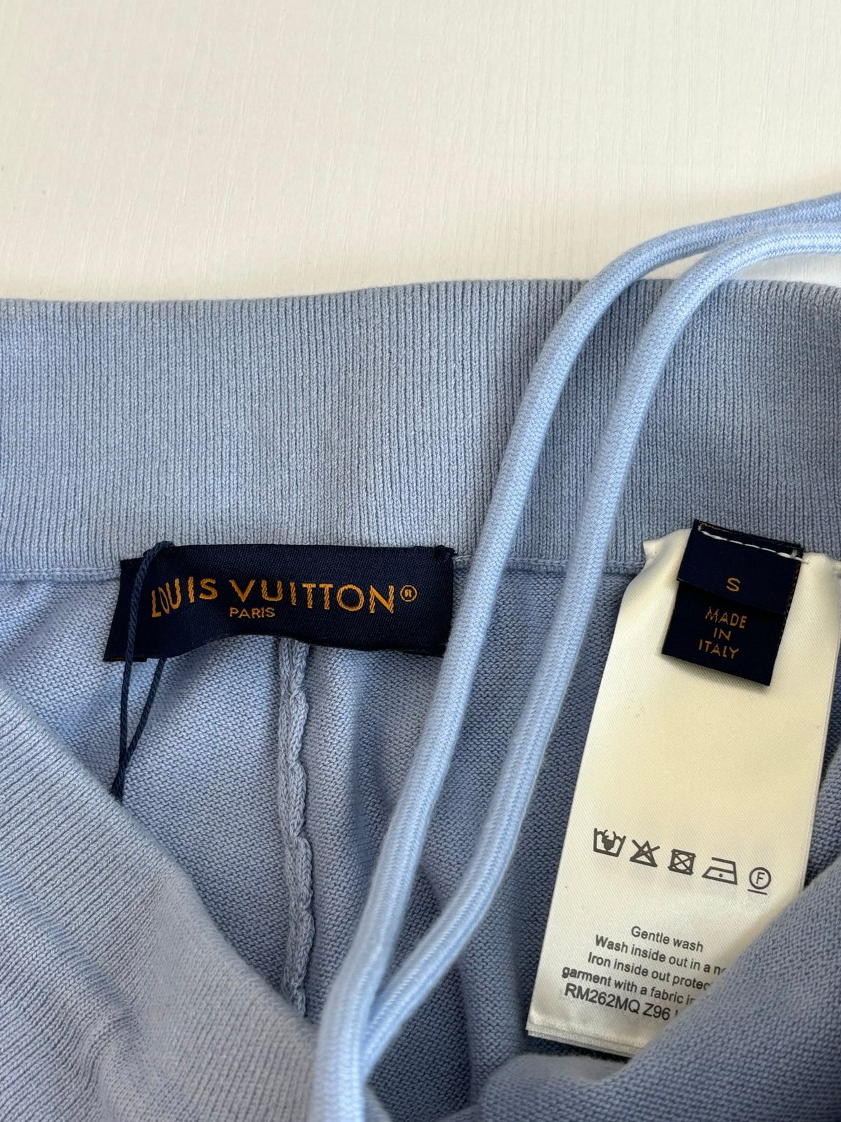 Louis Vuitton Light Blue Drawstring Shorts