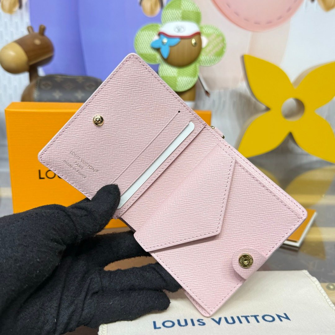 Louis Vuitton Epi Leather Compact Wallet Pink