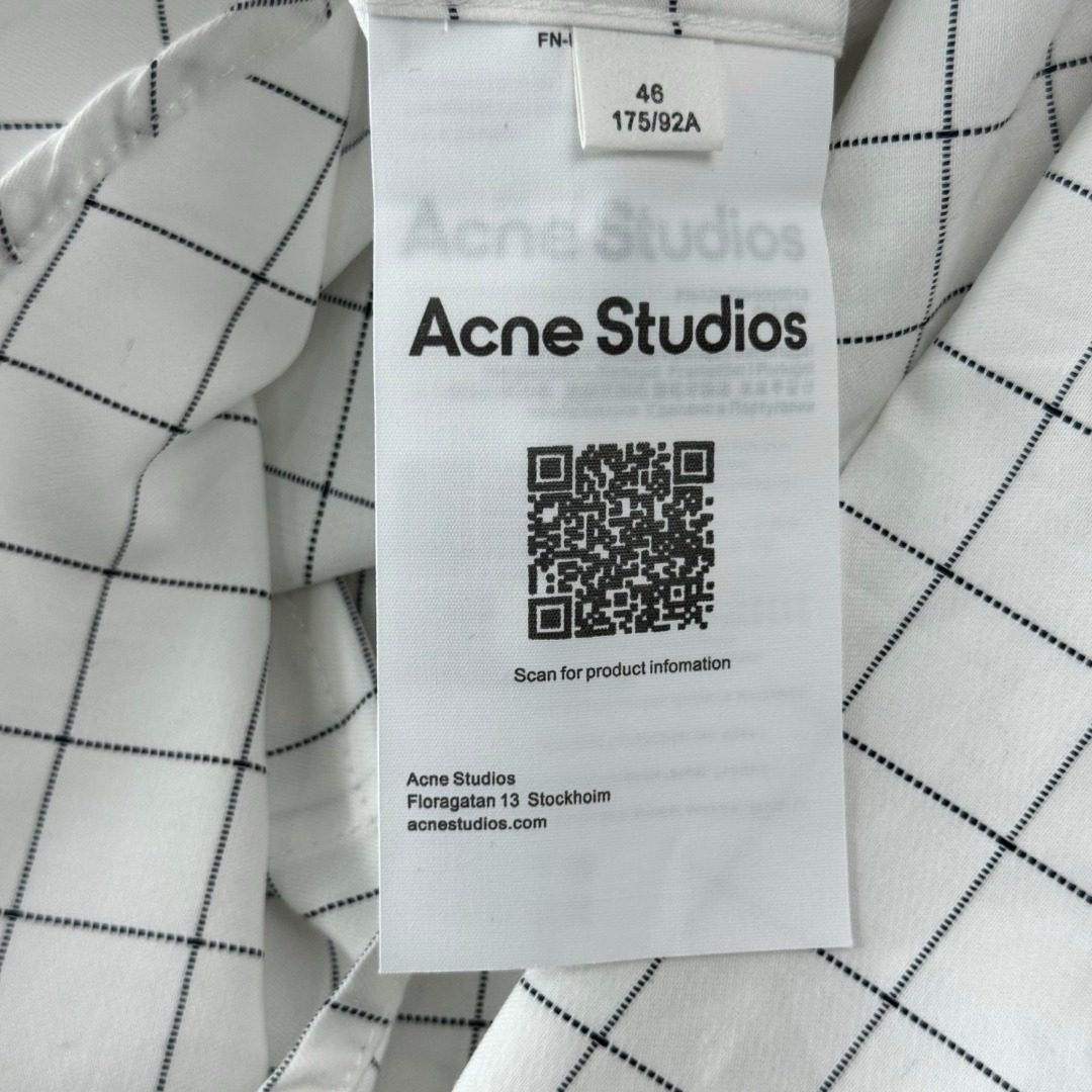 Acne Studios Grid Pattern Casual Shirt
