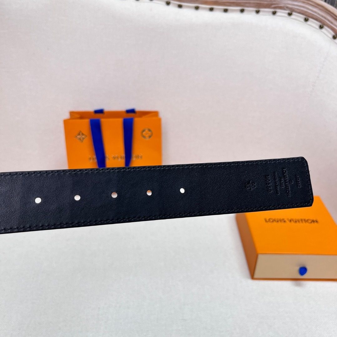 Louis Vuitton Damier Leather Belt Black