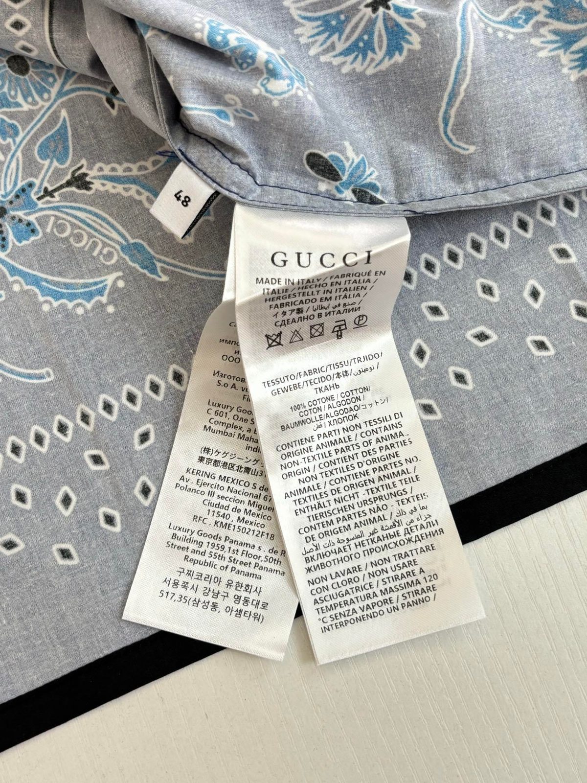 Gucci Floral Print Silk Bowling Shirt