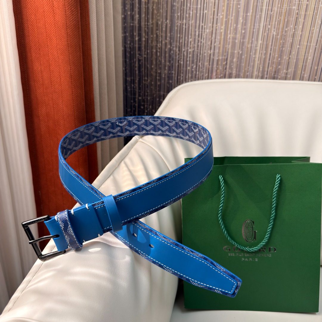 Loro Piana Monogram Canvas Leather Belt
