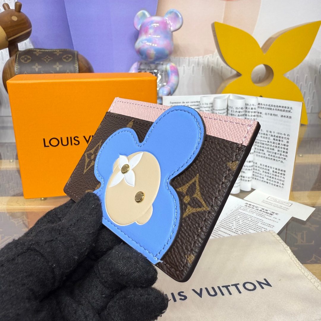 Louis Vuitton Monogram Flower Coin Purse Blue