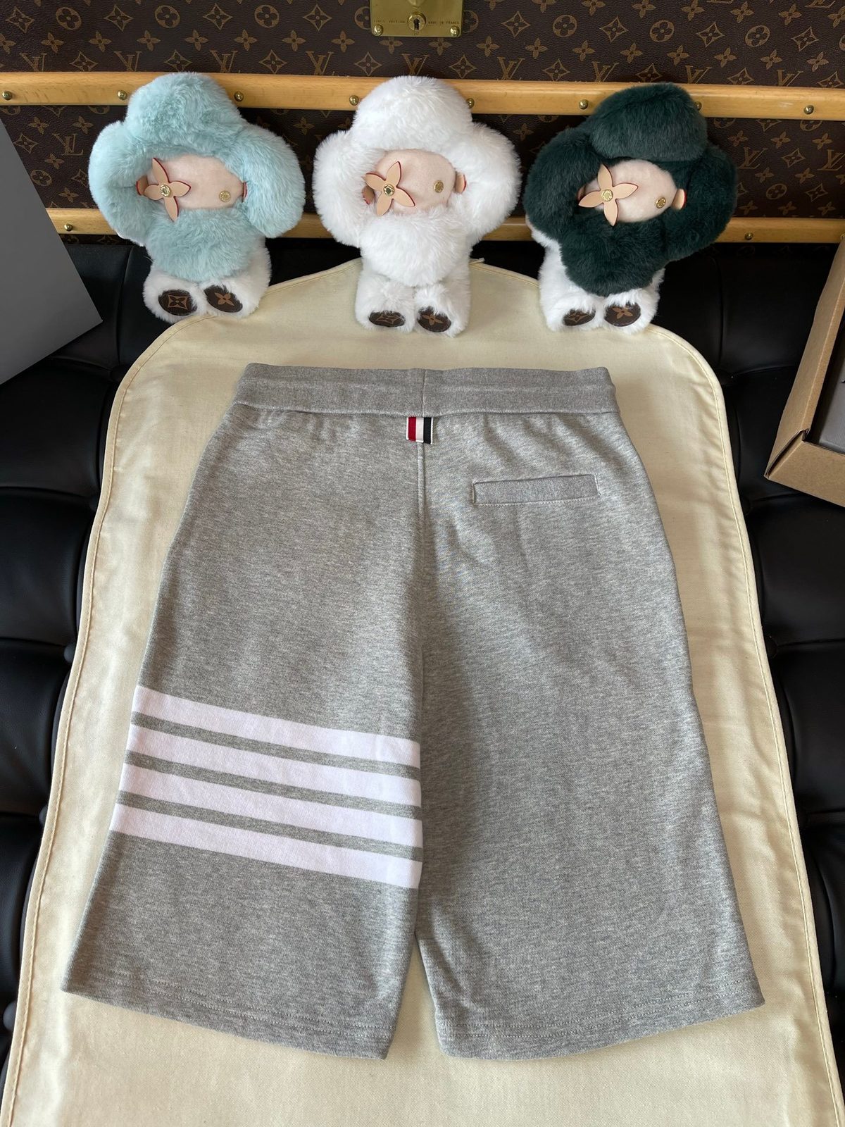 Thom Browne Striped Shorts Gray