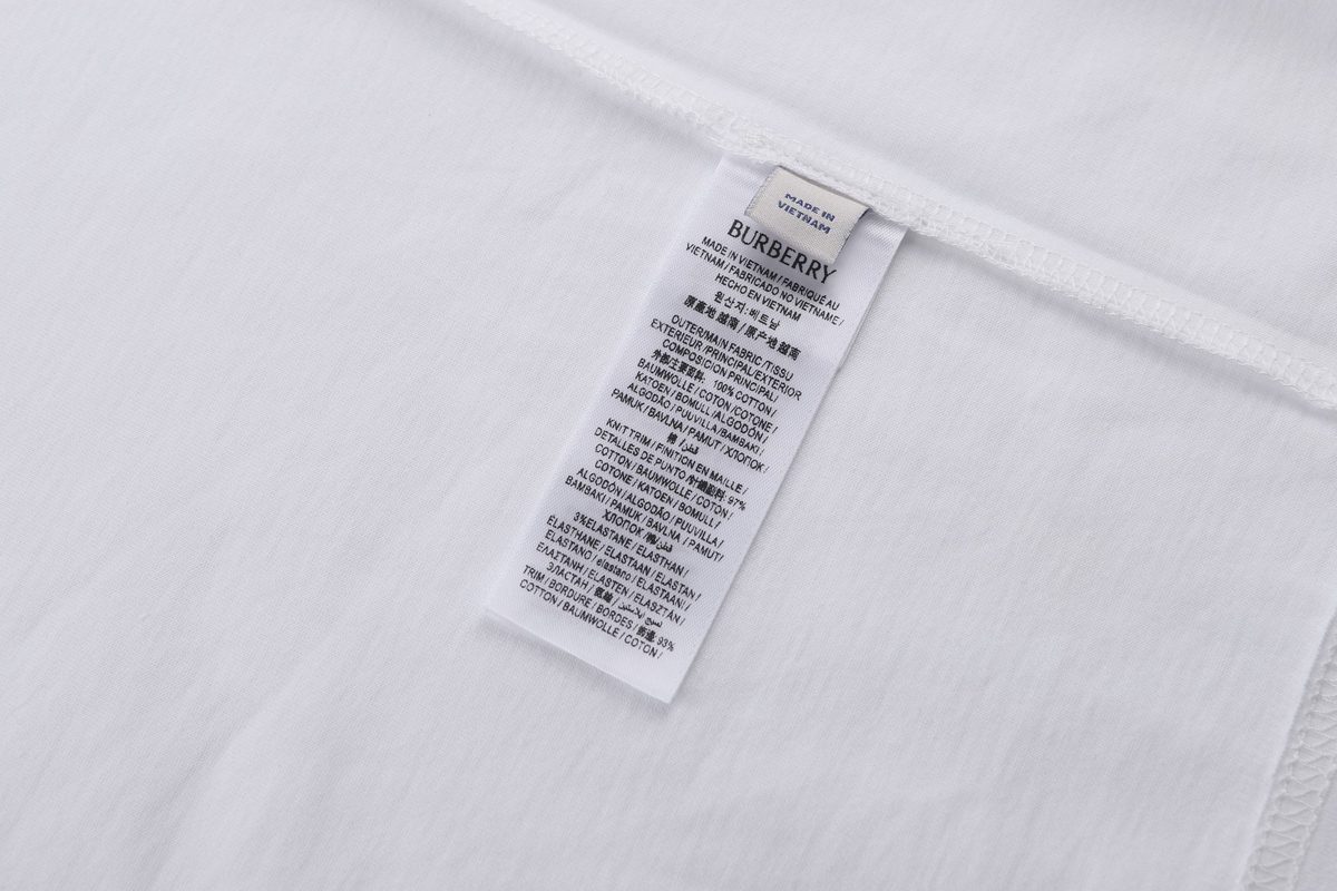 Burberry Check Stripe Short Sleeve T-Shirt
