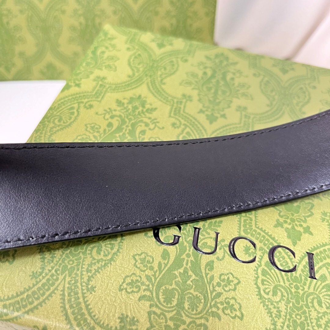 Gucci Black Leather Belt